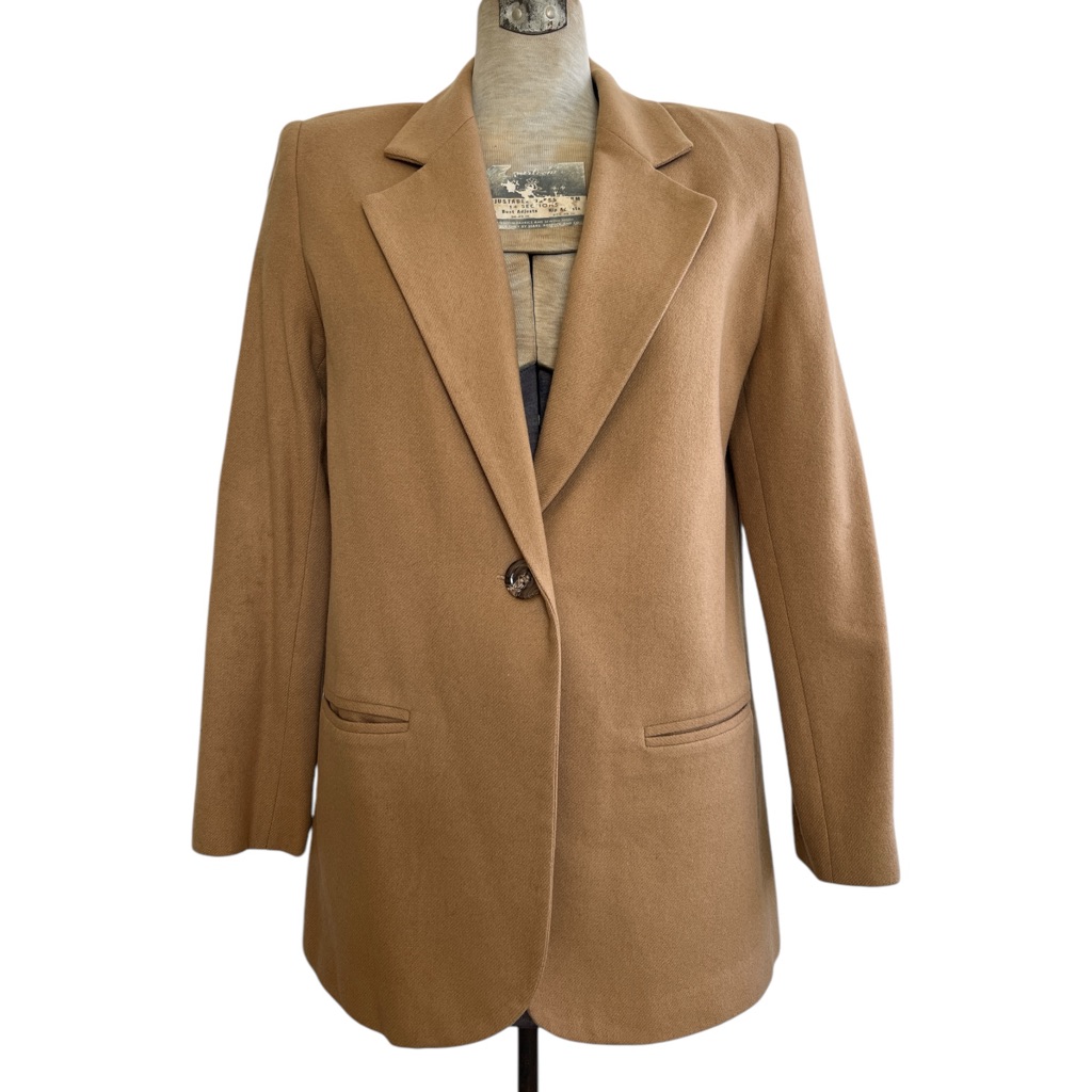 Vintage Tan Wool Blazer Sag Harbor